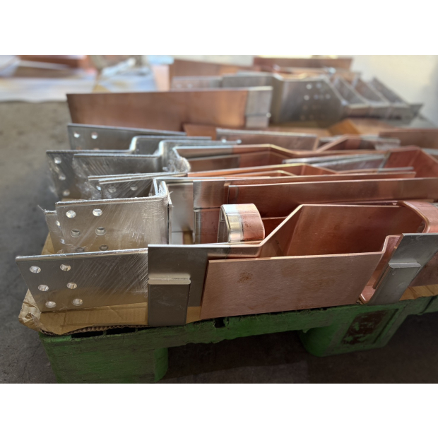 銅母排局部電鍍錫成品－錫層均勻處理示意